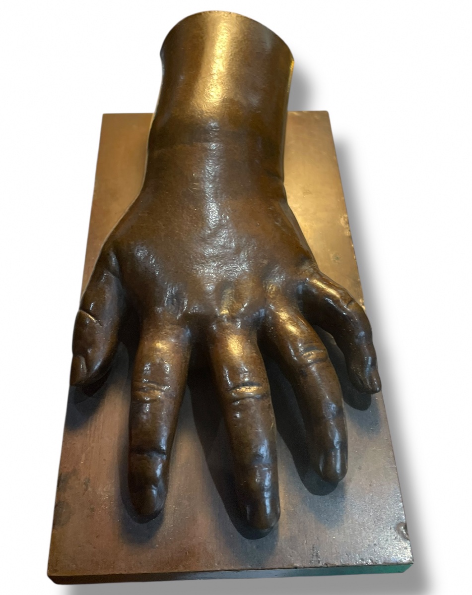 Main En Bronze Sculpture Ginette-photo-5