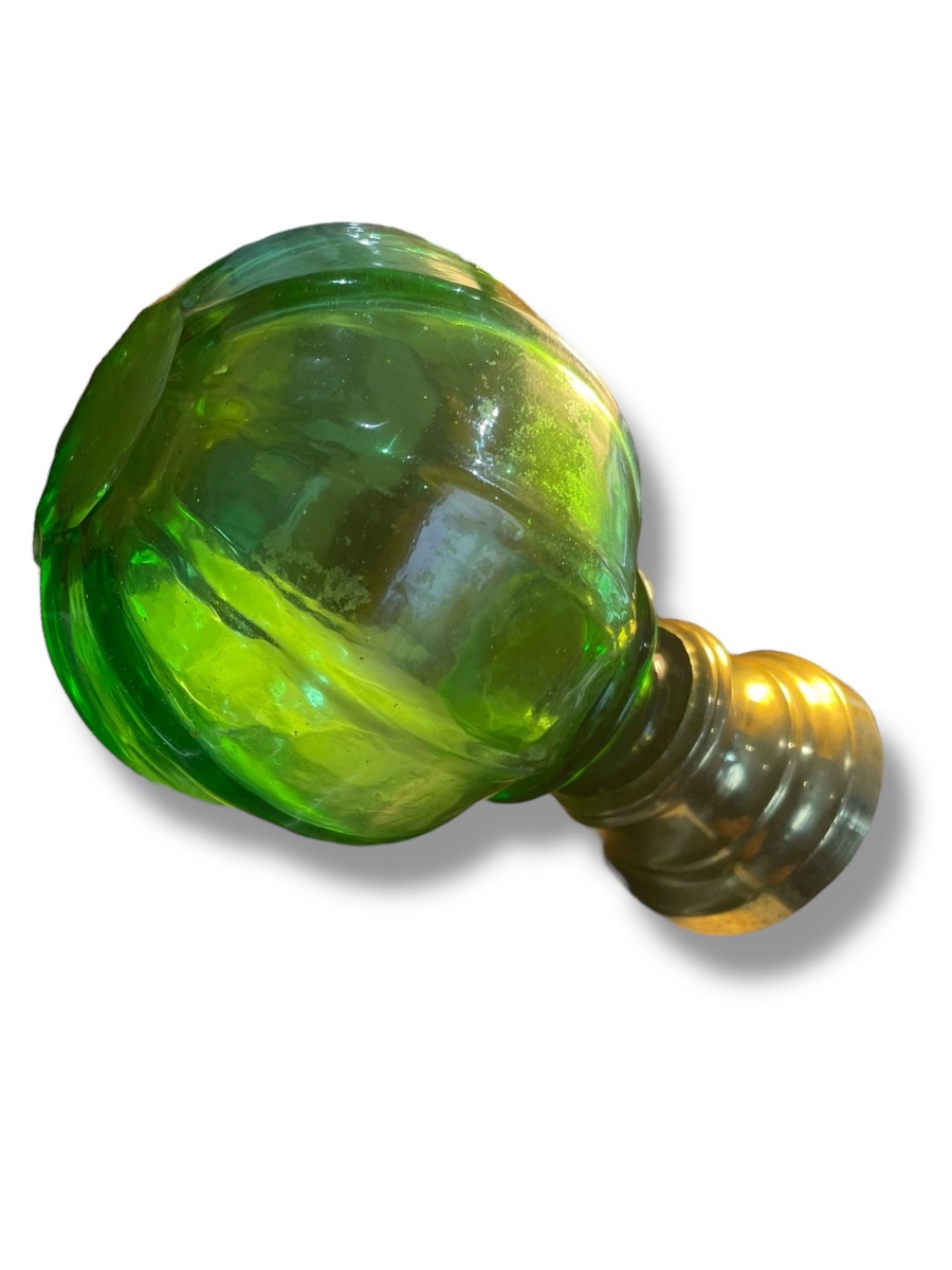 Boule d'Escalier En Verre Soufflé Vert-photo-3