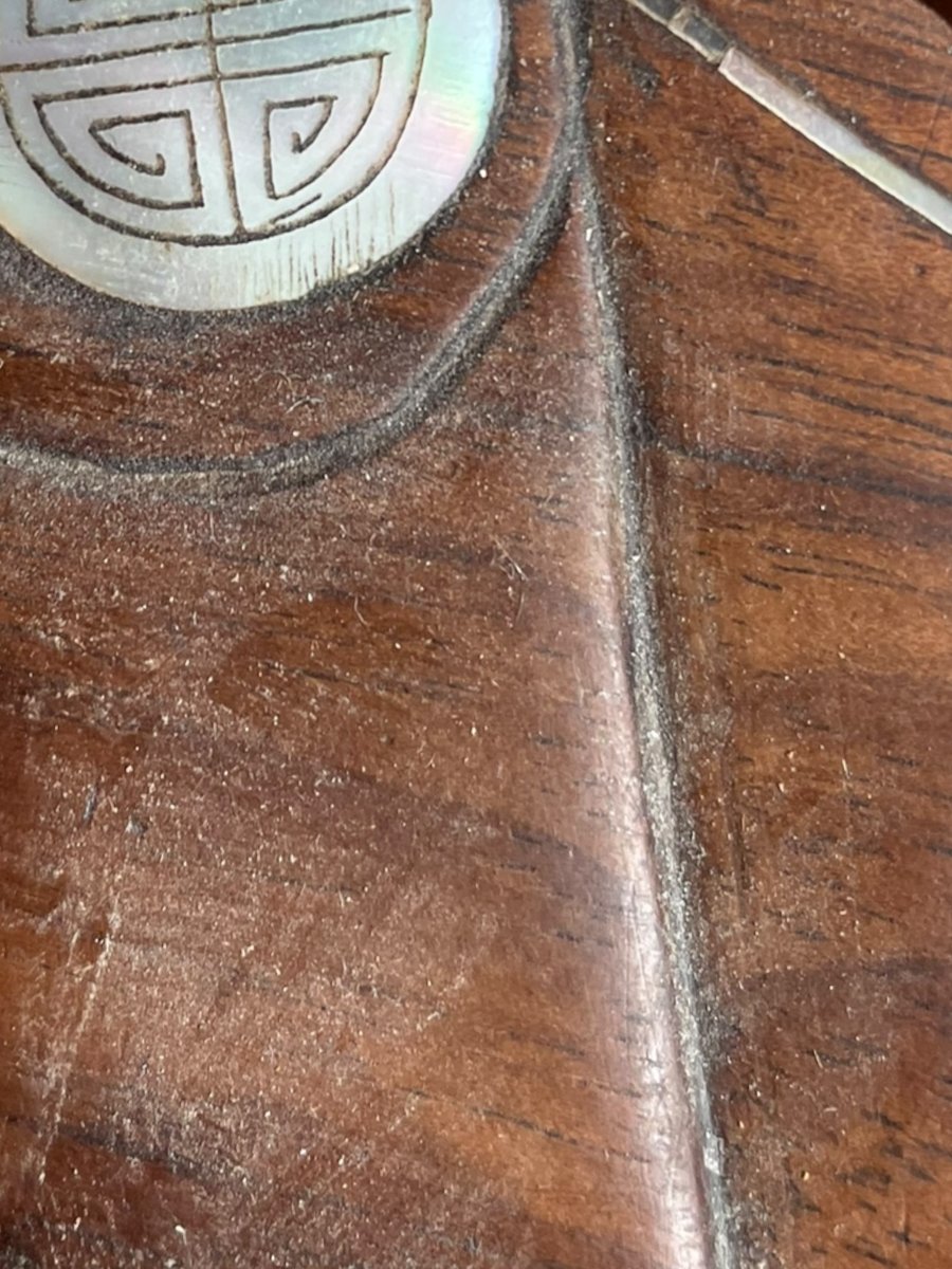 19th Century Scholar's Screen Tray In Mother-of-pearl And Rosewood-photo-4