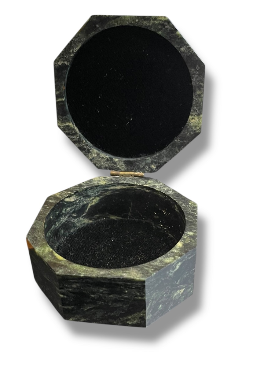 Russia Ural Serpentine Box With Landscape Decoration-photo-6