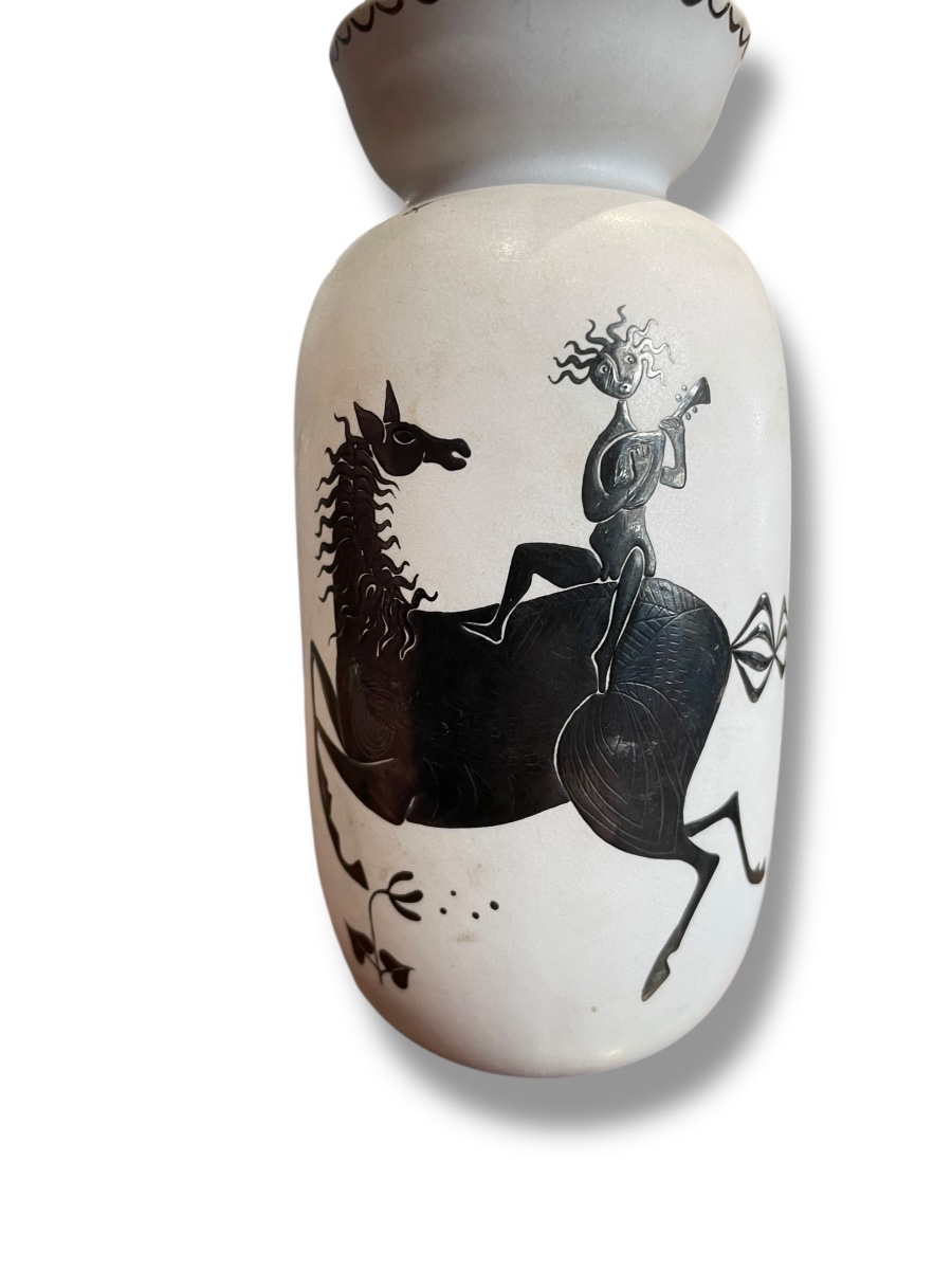 Stig Lindberg Ceramic Vase Gustavsberg Scandinavian 1950-photo-3