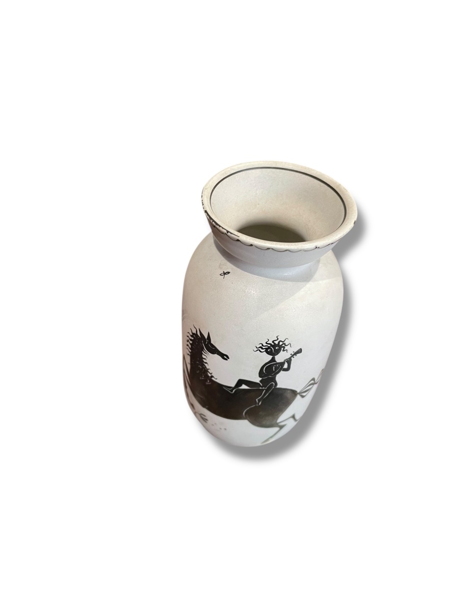 Stig Lindberg Ceramic Vase Gustavsberg Scandinavian 1950-photo-4