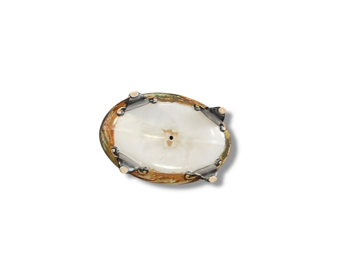 Old Paris 19th Century Porcelain Planter With Bucolic Decoration-photo-7
