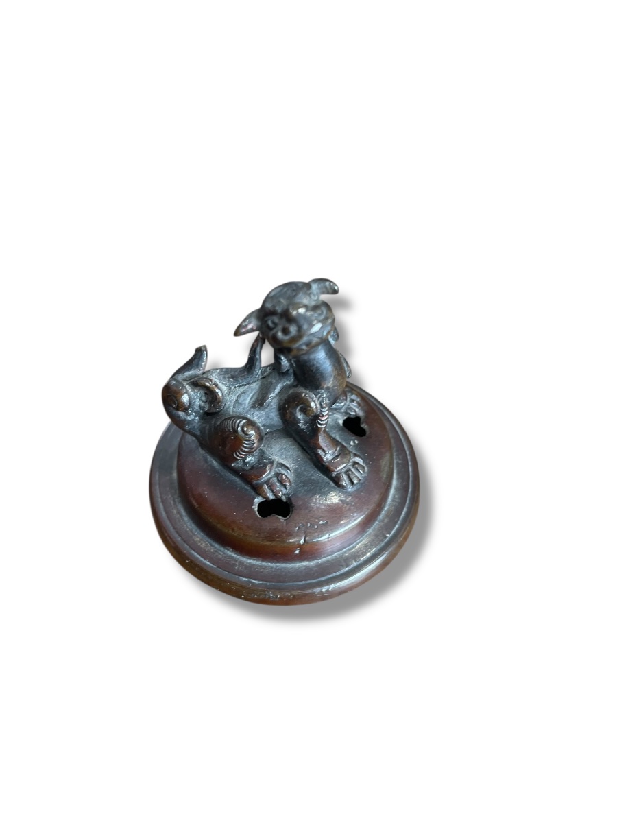 JAPON Brûle-parfum en bronze EPOQUE MEIJI-photo-3