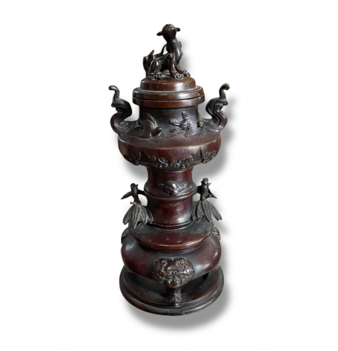 JAPON Brûle-parfum en bronze EPOQUE MEIJI