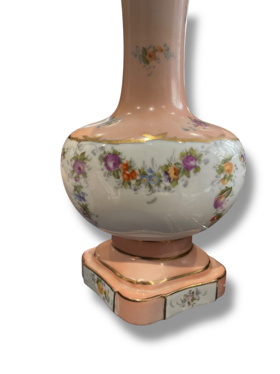 La Couleuvre Pair Of Pink Porcelain Vases-photo-3