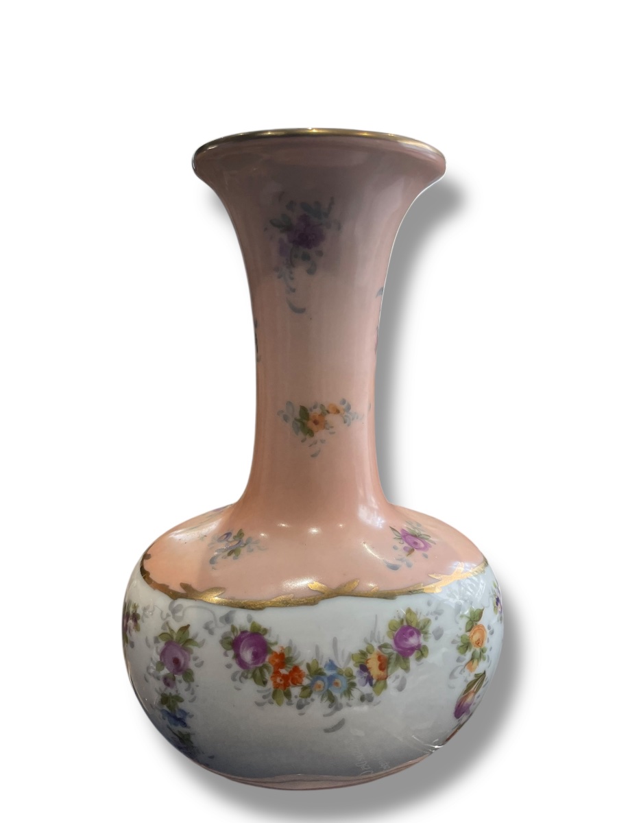 La Couleuvre Pair Of Pink Porcelain Vases-photo-3