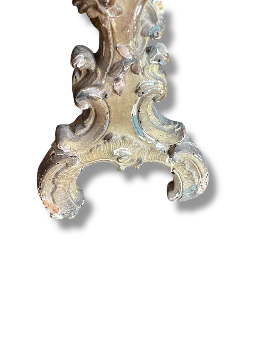 Antique Reliquary Monstrance In Gilded Wood From The 18th Century-photo-6