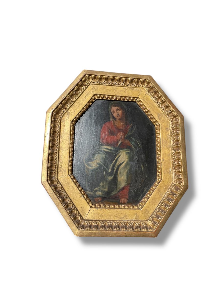 Ecole du XVIII eme Vierge en prière-photo-2