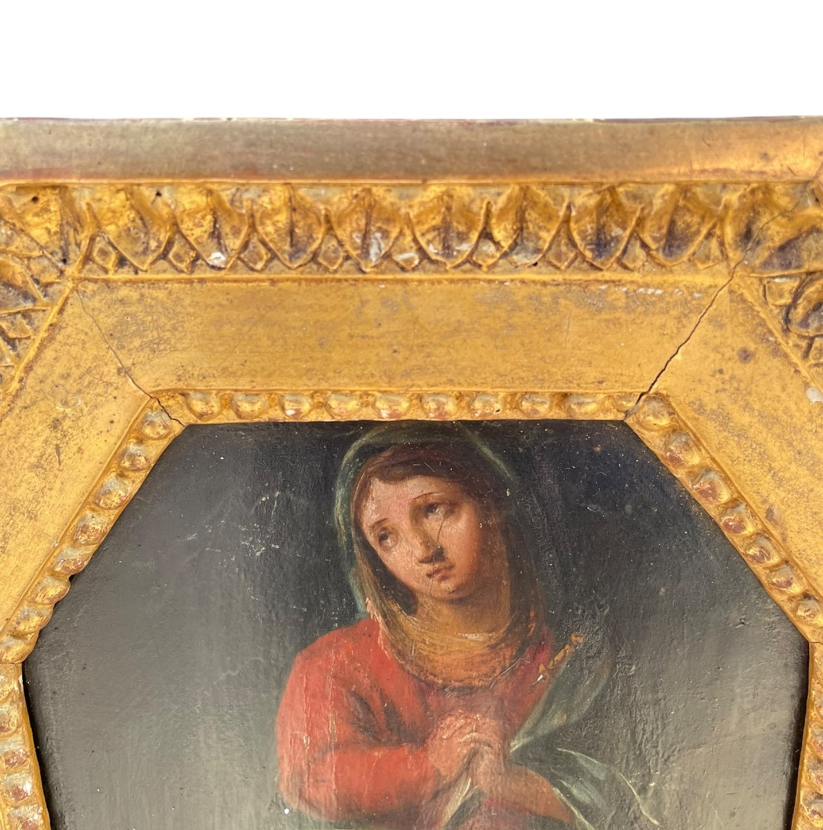 Ecole du XVIII eme Vierge en prière-photo-4