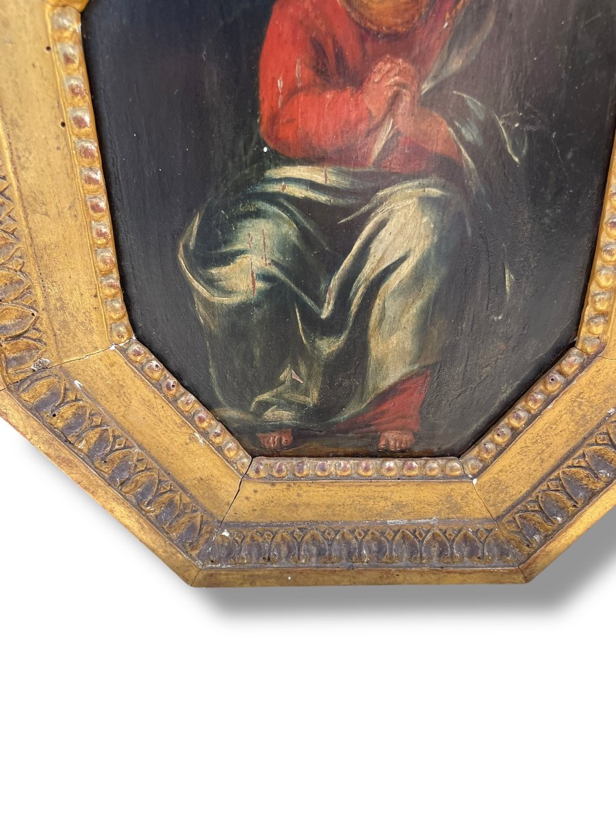 Ecole du XVIII eme Vierge en prière-photo-3