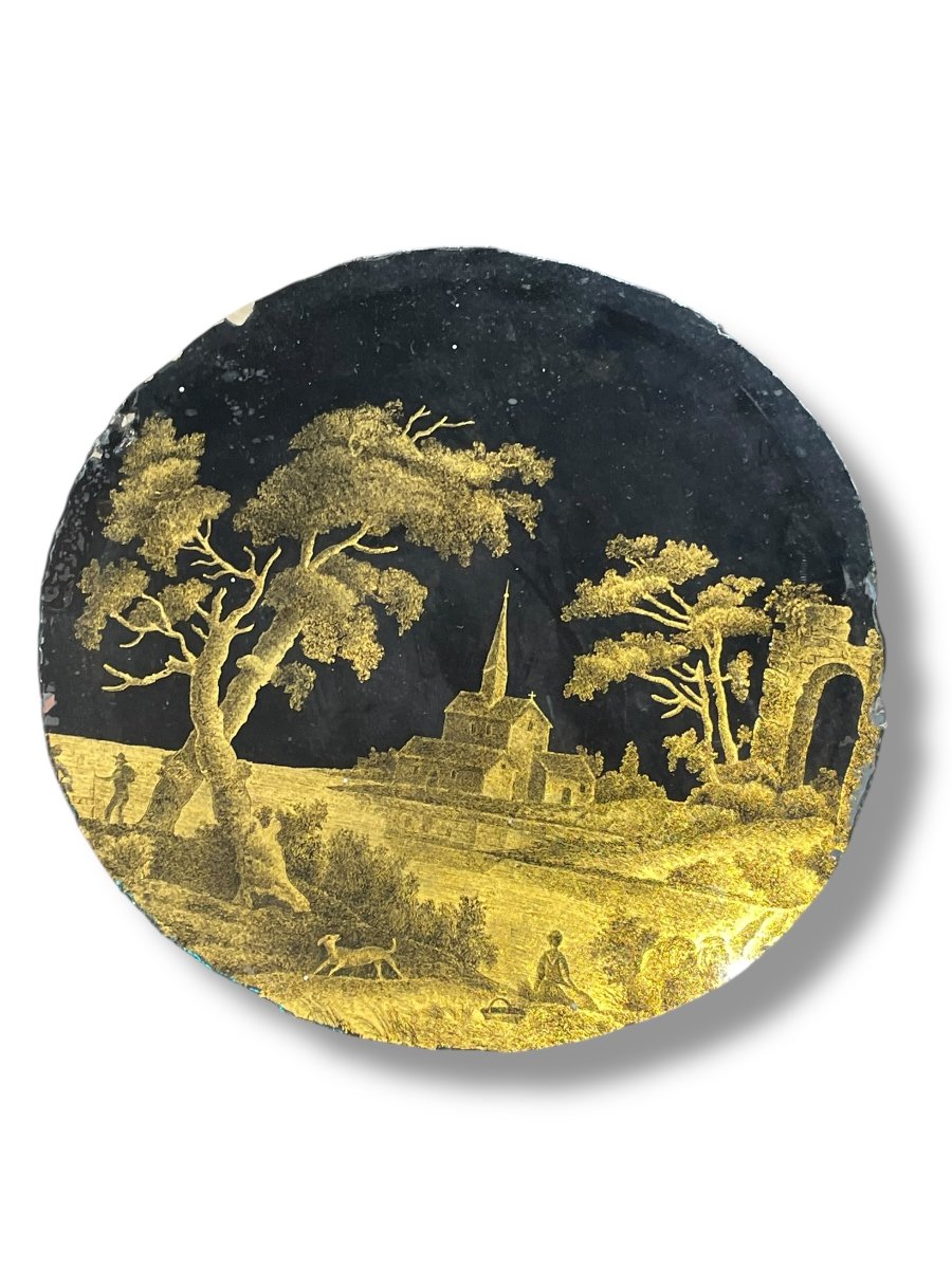 Fixed Under Glass 19th Century Animated Scene-photo-3