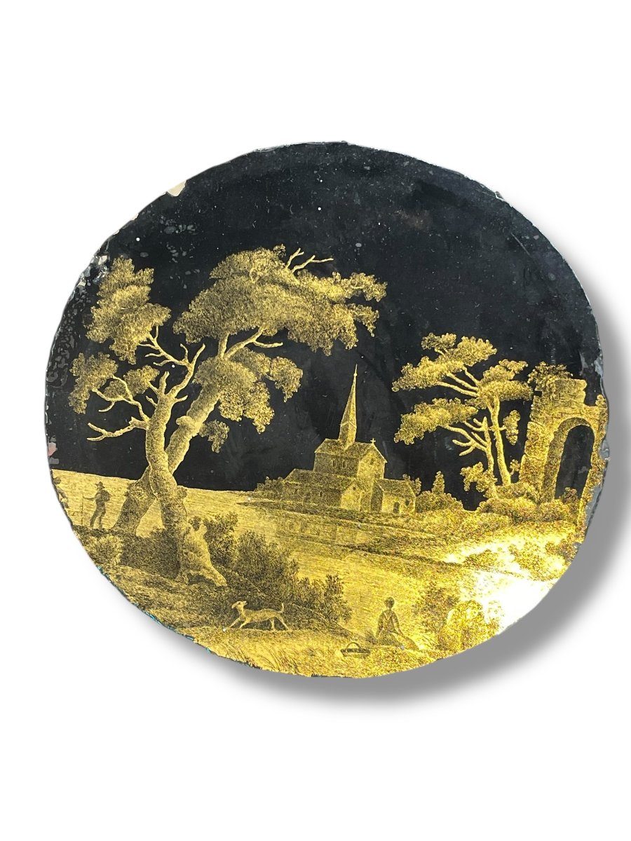 Fixed Under Glass 19th Century Animated Scene-photo-5