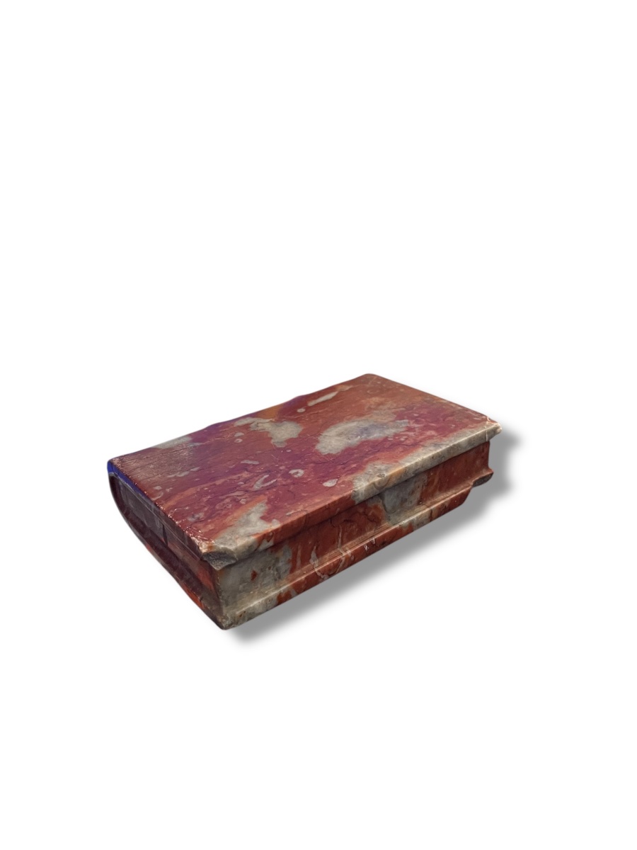 19th Century Red Marble Paperweight Book-photo-2