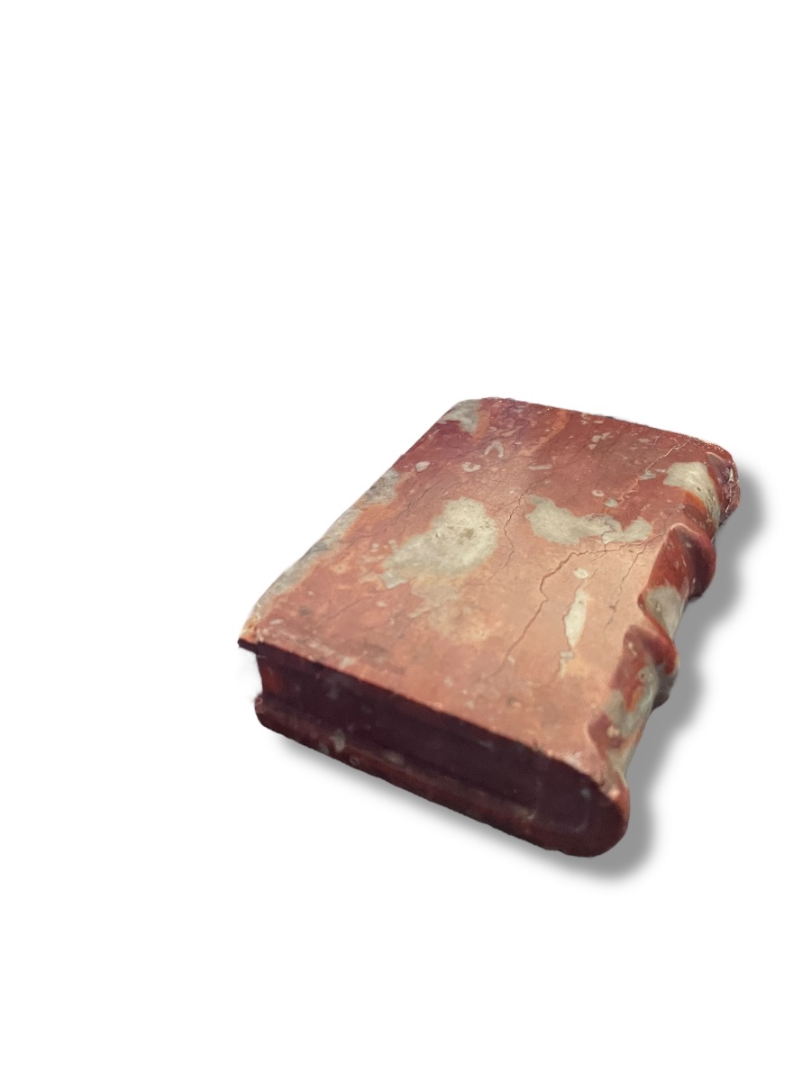 19th Century Red Marble Paperweight Book-photo-4