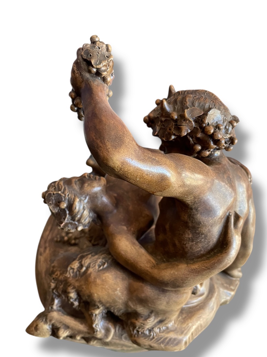 Satyre Et Bacchante Terre Cuite Signée Clodion-photo-8