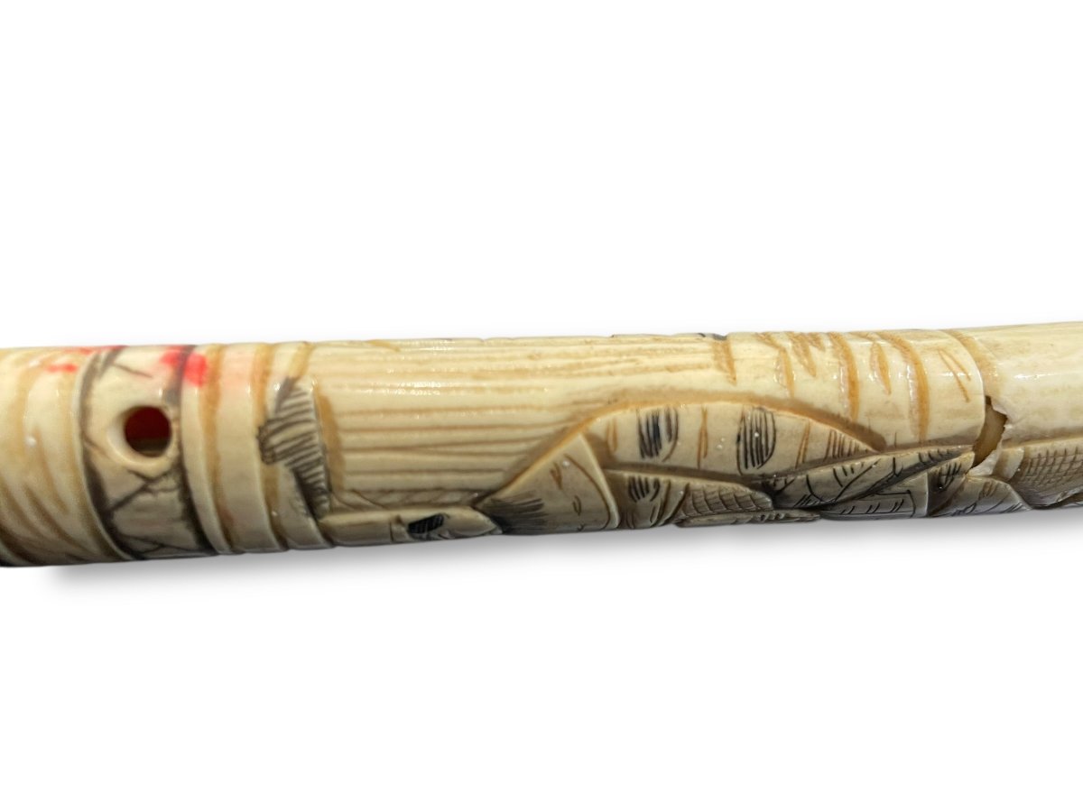 Wakizashi Japanese Bone Carved Sword Tanto Small Katana-photo-3