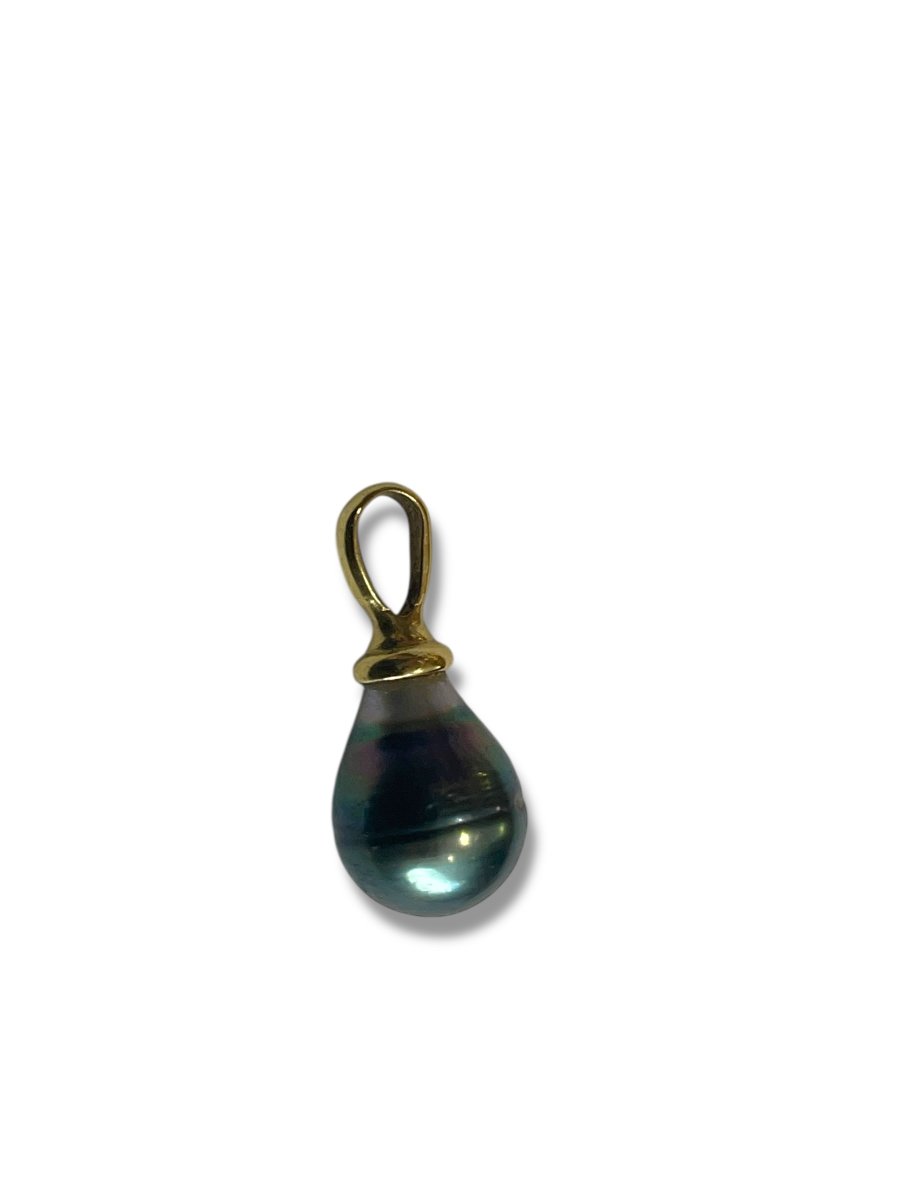 Pendentif or et perle de Tahiti-photo-3