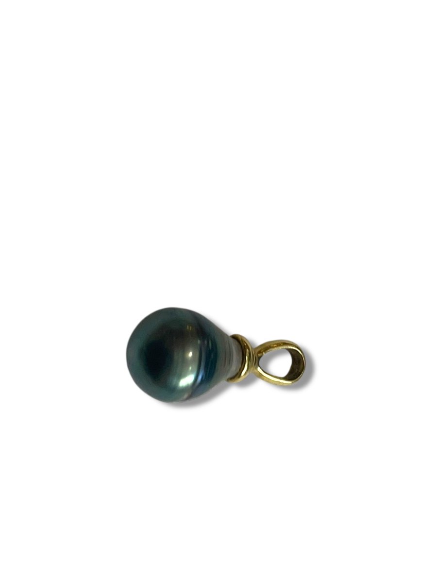 Pendentif or et perle de Tahiti-photo-3
