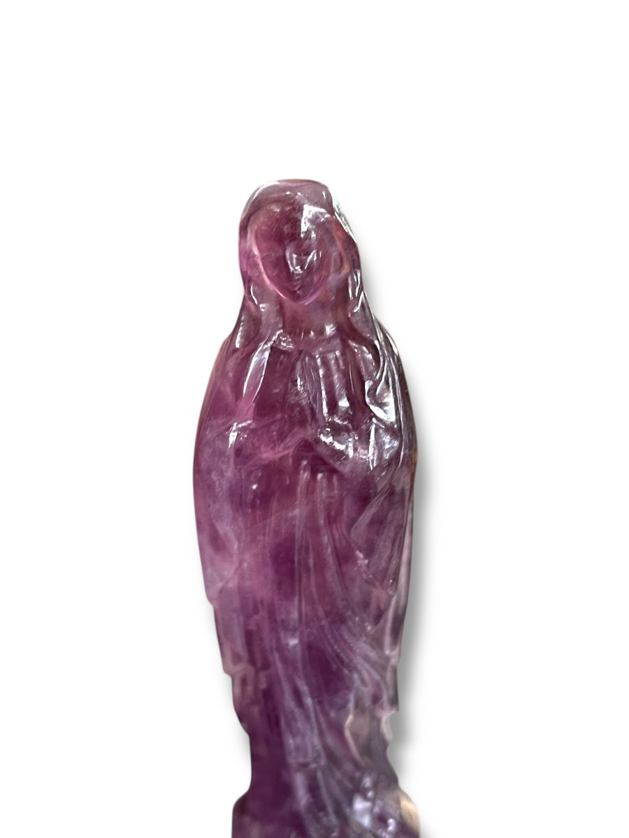 Vierge en prière en améthyste-photo-5
