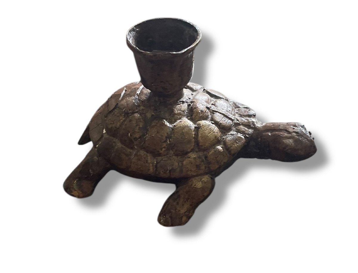 Bronze Turtle Candle Holder -photo-4
