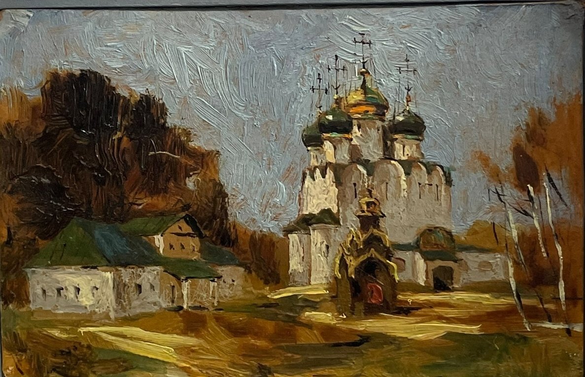 Russian School Novodevichy Convent Oil By Romanov-photo-2