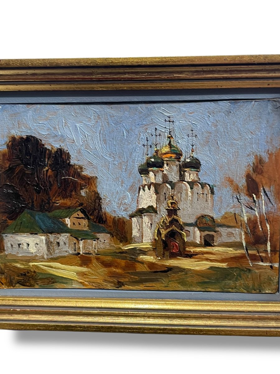 Russian School Novodevichy Convent Oil By Romanov-photo-1