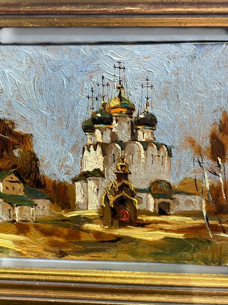 Russian School Novodevichy Convent Oil By Romanov-photo-5