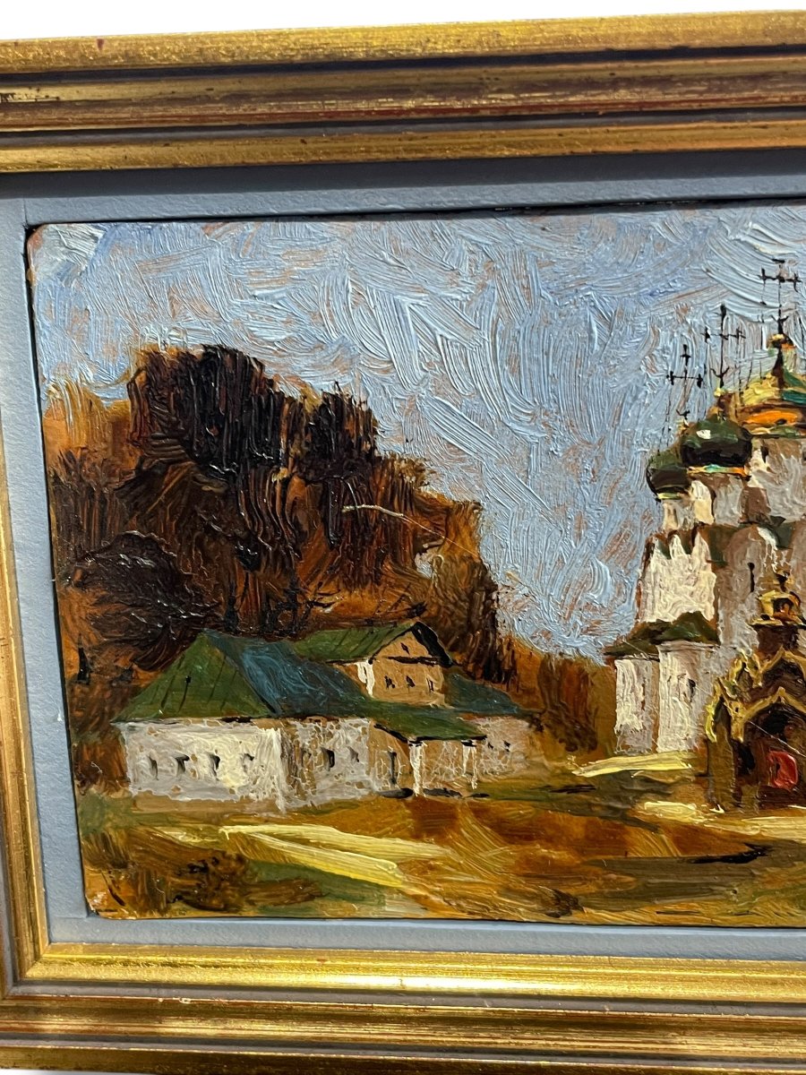Russian School Novodevichy Convent Oil By Romanov-photo-7