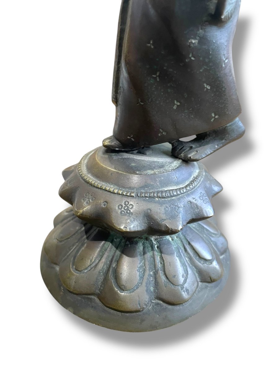  Indochina Ramayana Dancer In Patinated Bronze-photo-6