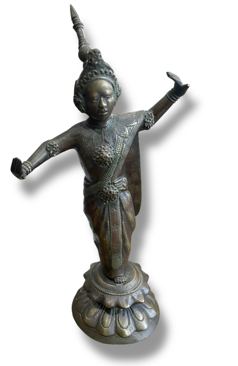  Indochina Ramayana Dancer In Patinated Bronze