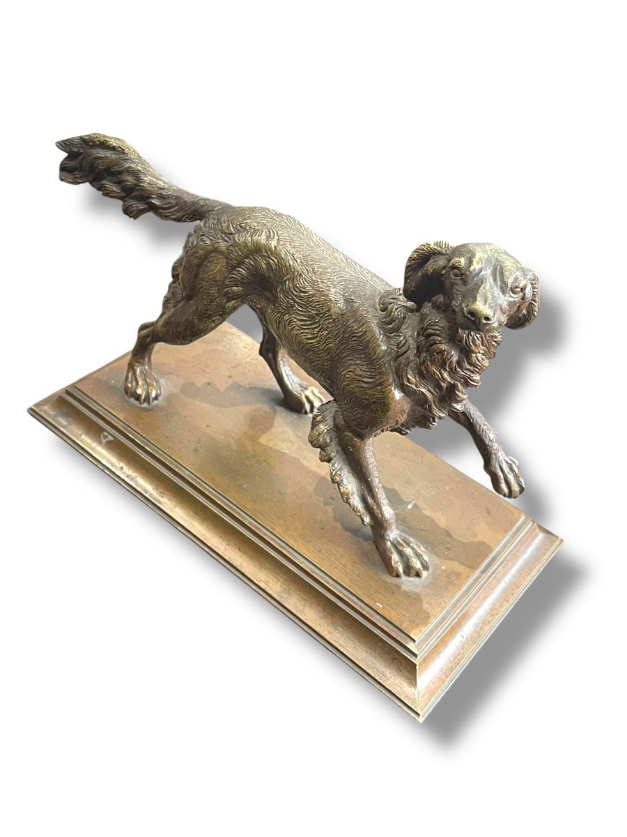 Chien Epagneul sculpture bronze d'après PAUTROT-photo-2