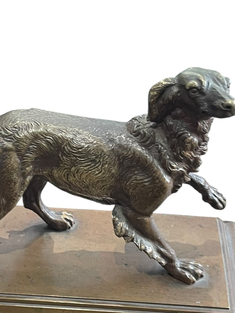 Chien Epagneul sculpture bronze d'après PAUTROT-photo-3