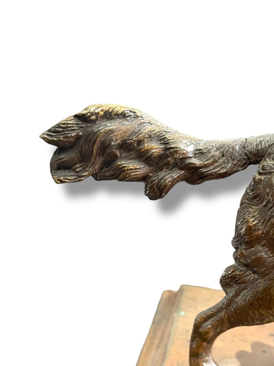 Chien Epagneul sculpture bronze d'après PAUTROT-photo-3
