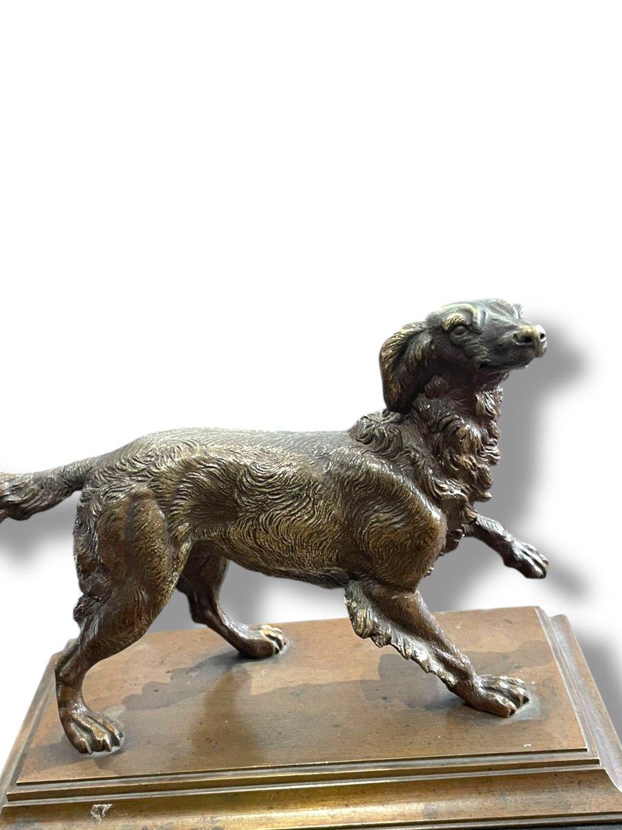 Chien Epagneul sculpture bronze d'après PAUTROT-photo-4