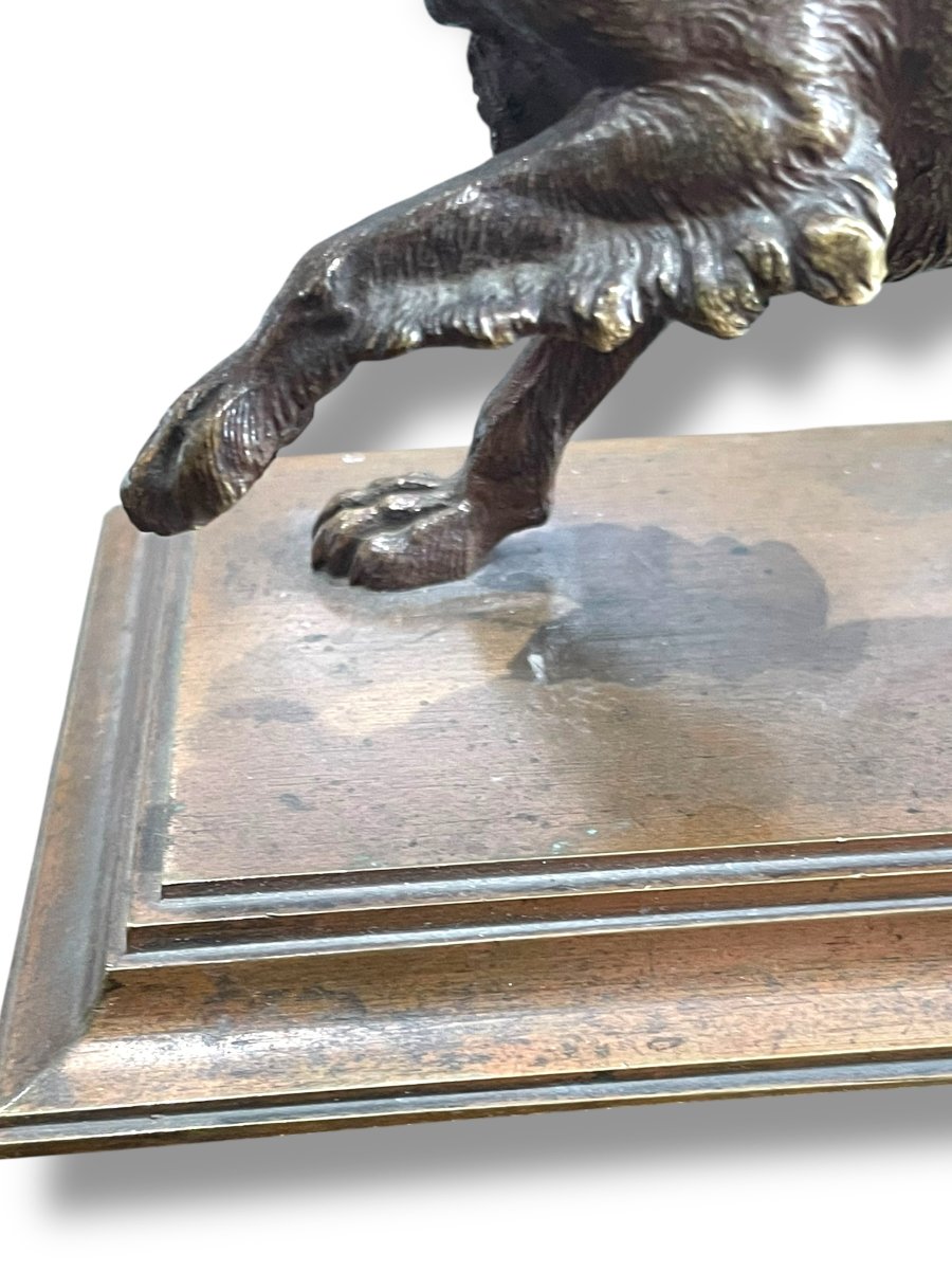 Chien Epagneul sculpture bronze d'après PAUTROT-photo-7