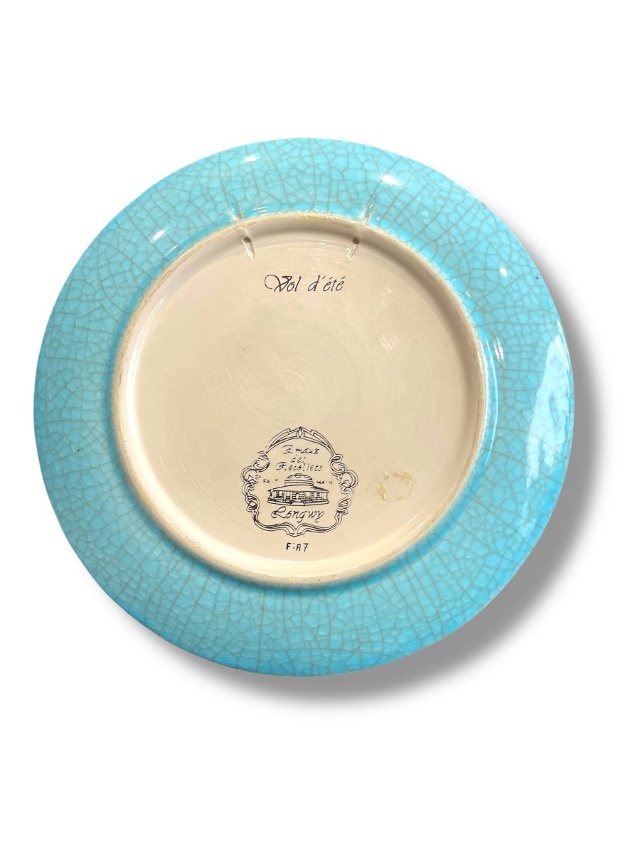 Longwy Enamel Plate Summer Flight Model-photo-2