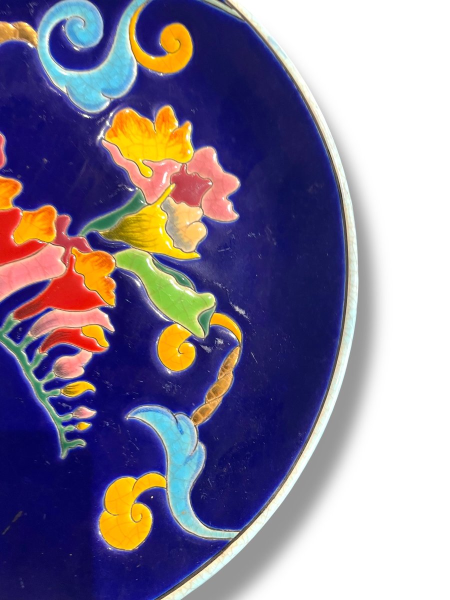 Longwy Enamel Plate Summer Flight Model-photo-3