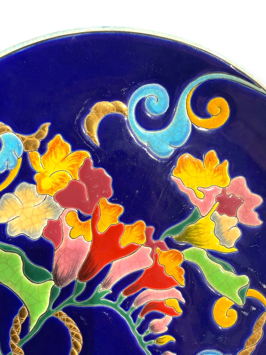 Longwy Enamel Plate Summer Flight Model-photo-1