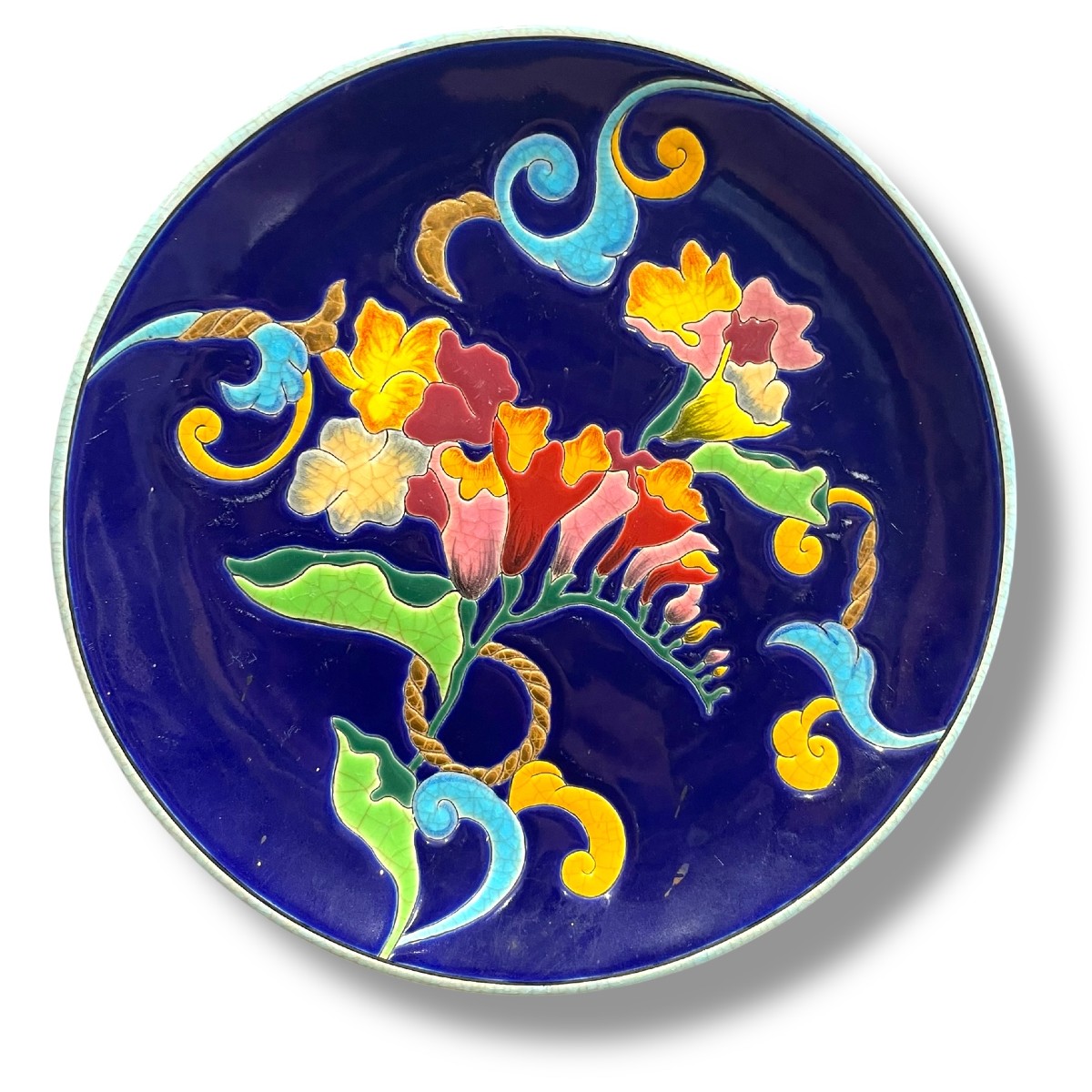 Longwy Enamel Plate Summer Flight Model