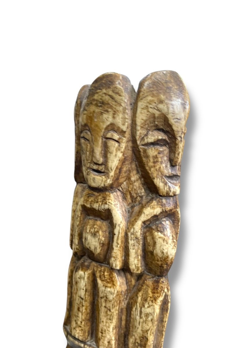 Statuette en os sculpté  Bwami Lega-photo-3