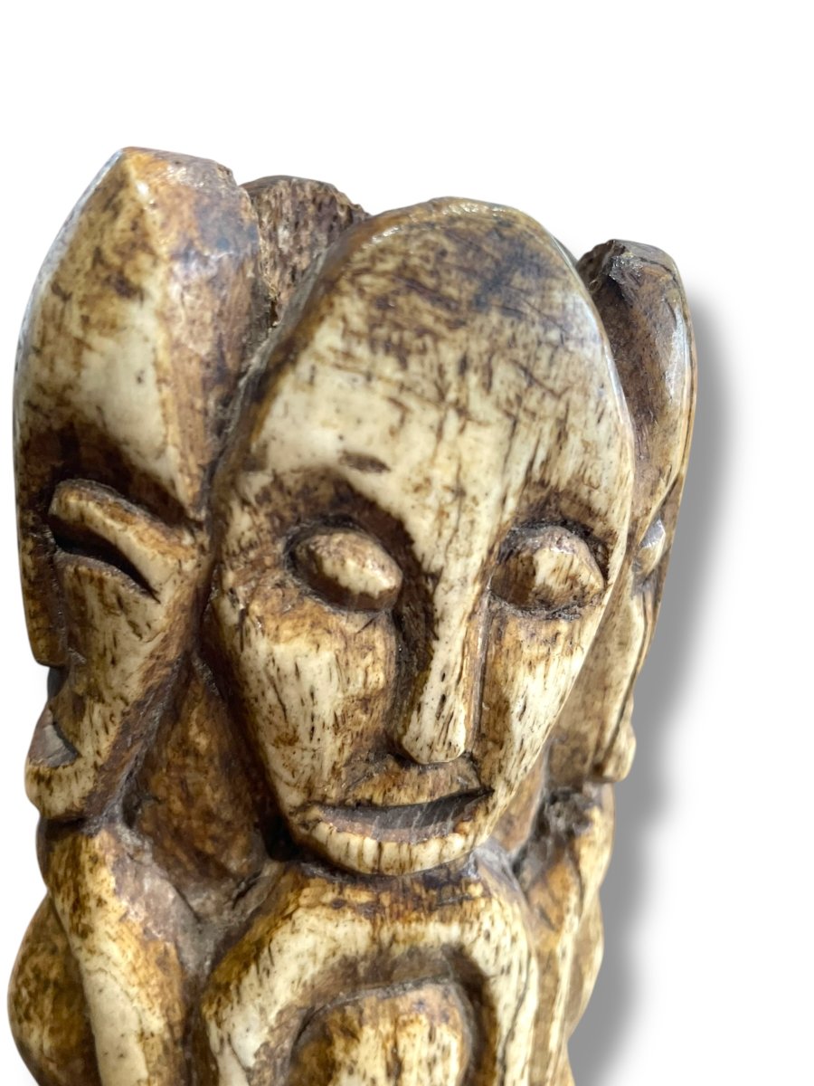 Statuette en os sculpté  Bwami Lega-photo-3