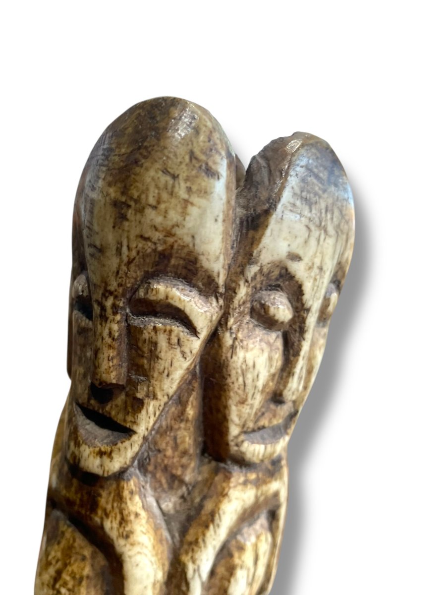 Statuette en os sculpté  Bwami Lega-photo-4