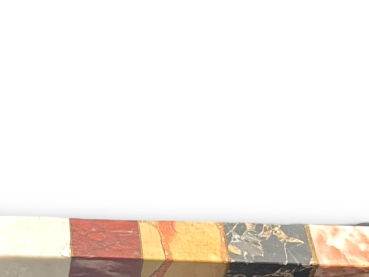 Règle En Marqueterie De Marbre XIXème Grand Tour-photo-2