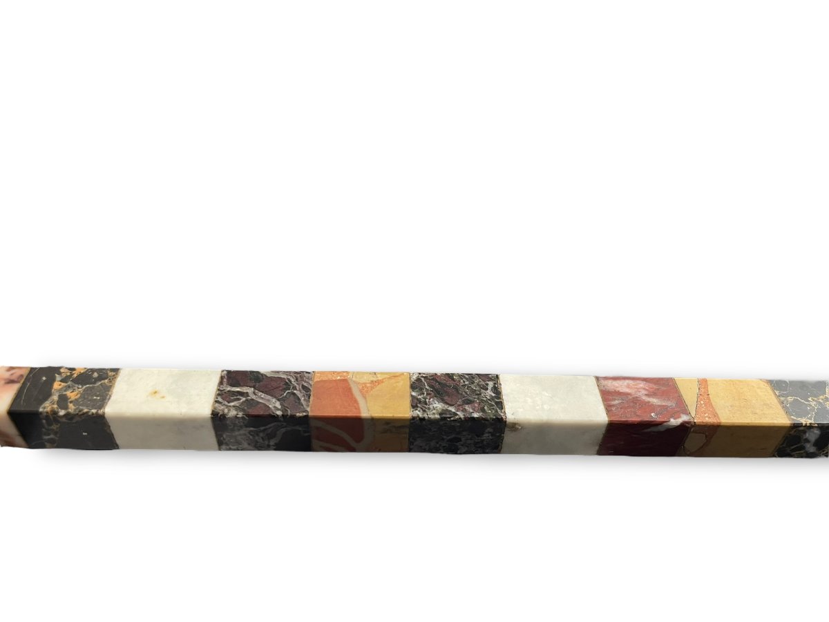 Règle En Marqueterie De Marbre XIXème Grand Tour-photo-3