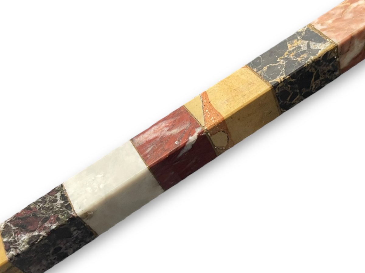 Règle En Marqueterie De Marbre XIXème Grand Tour-photo-4