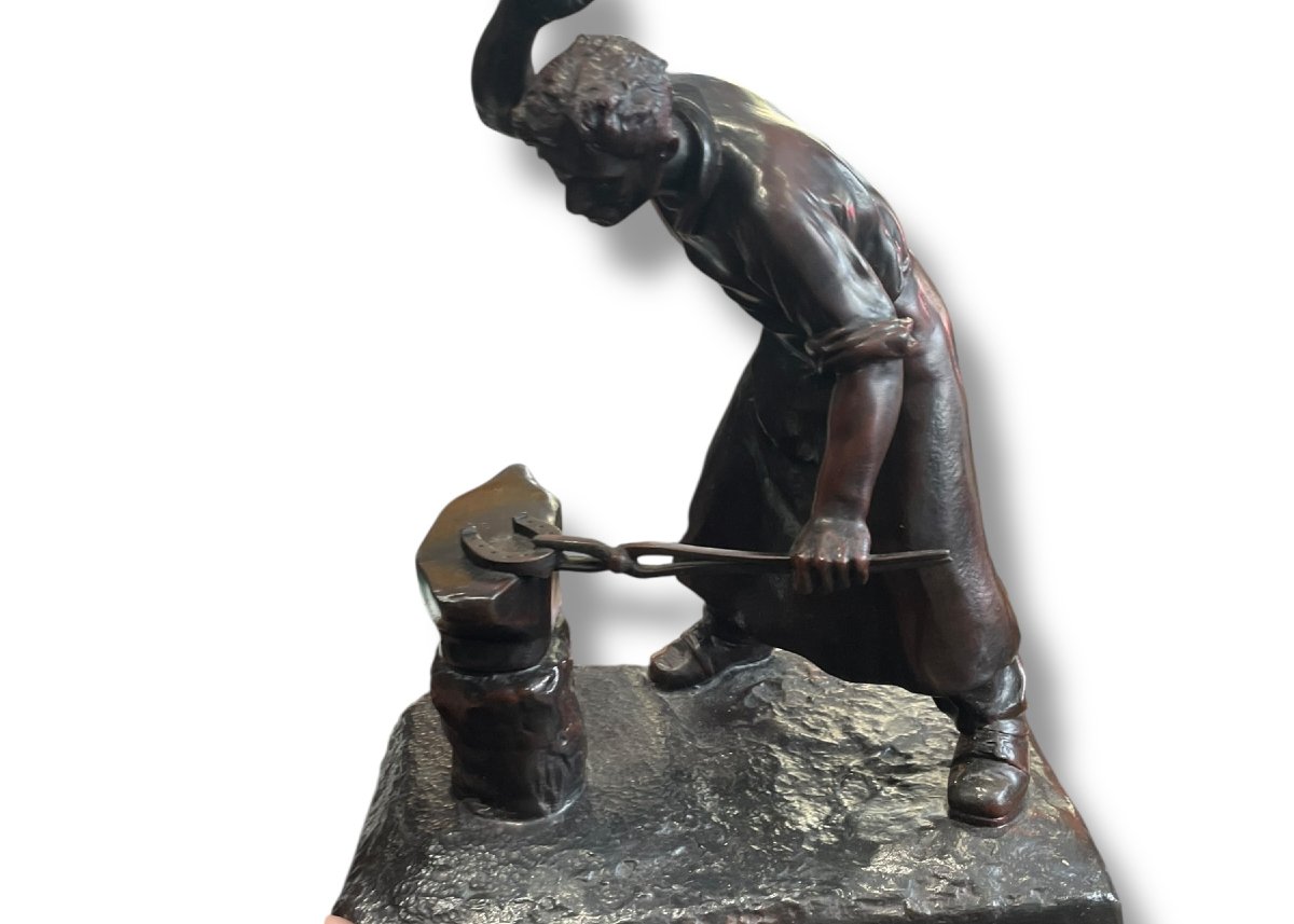 Mednat The Blacksmith Important Subject In Cast Iron-photo-2