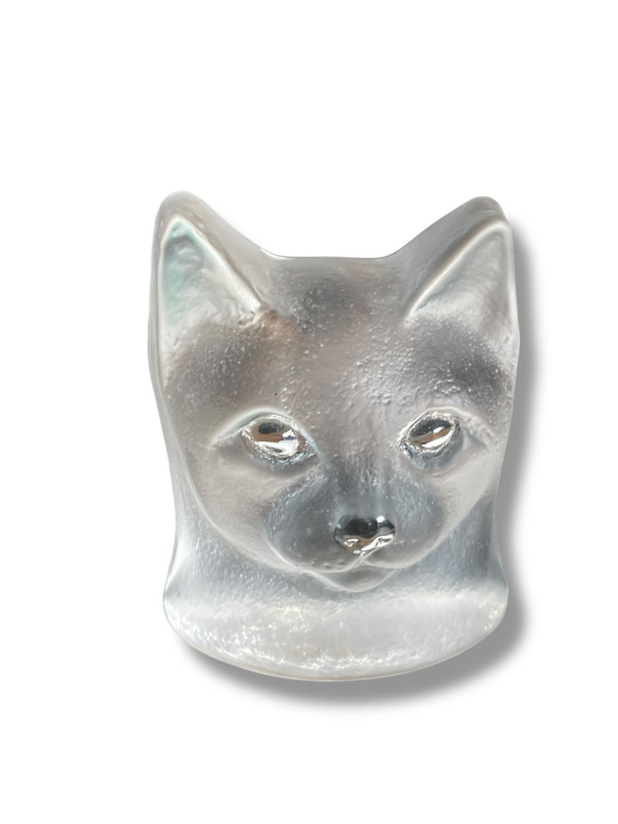 Chat en verre pressé moulé-photo-3