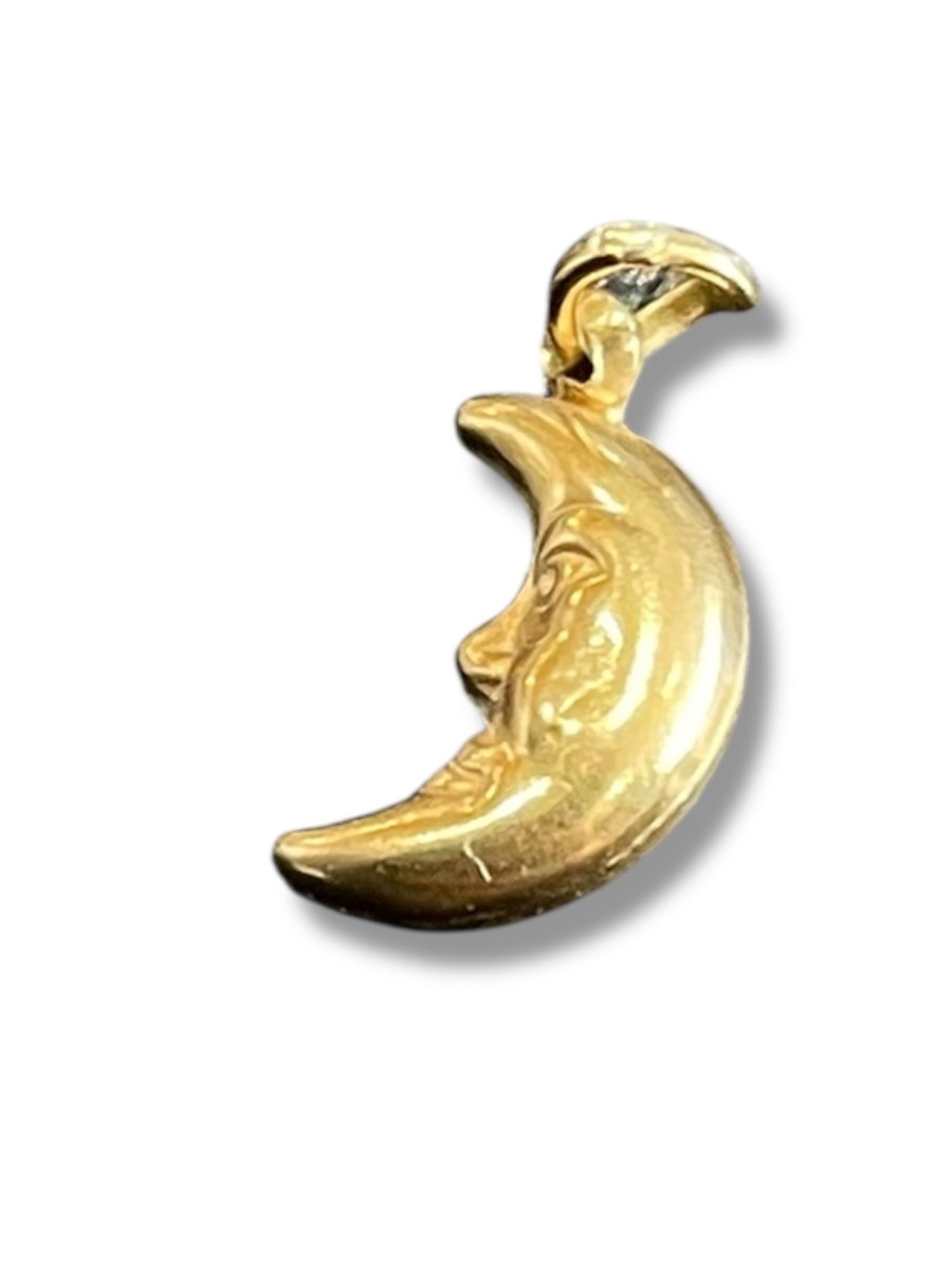 Pendentif lune en or -photo-2