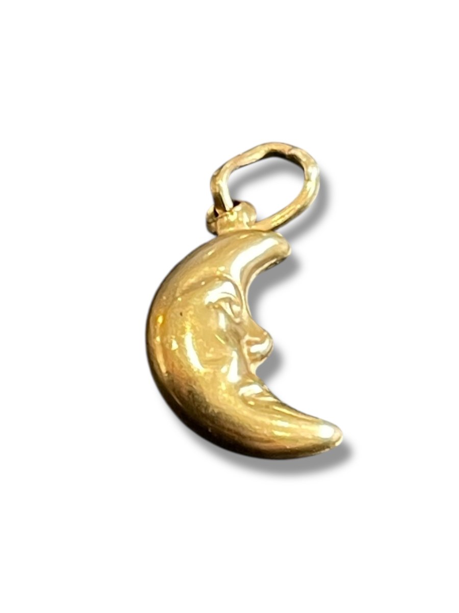 Pendentif lune en or -photo-4